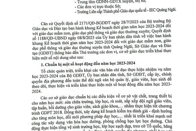 TRƯỜNG MẦM NON HOẠ MI THÔNG BÁO TỰU TRƯỜNG. NĂM HỌC 2023-2024